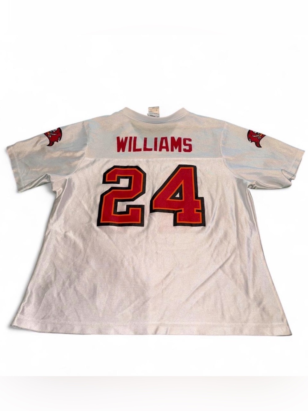 NFL woman’s TAMPA BAY BUCS BUCCANEERS CADILLAC WILLIAMS 24 WHITE FOOTBALL JERSEY